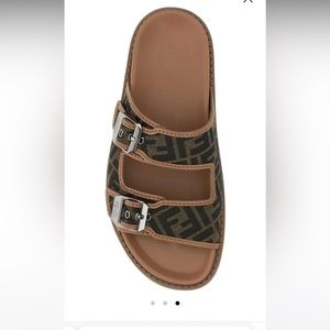 BRAND NEW fendi monogrammed buckle strap sandals